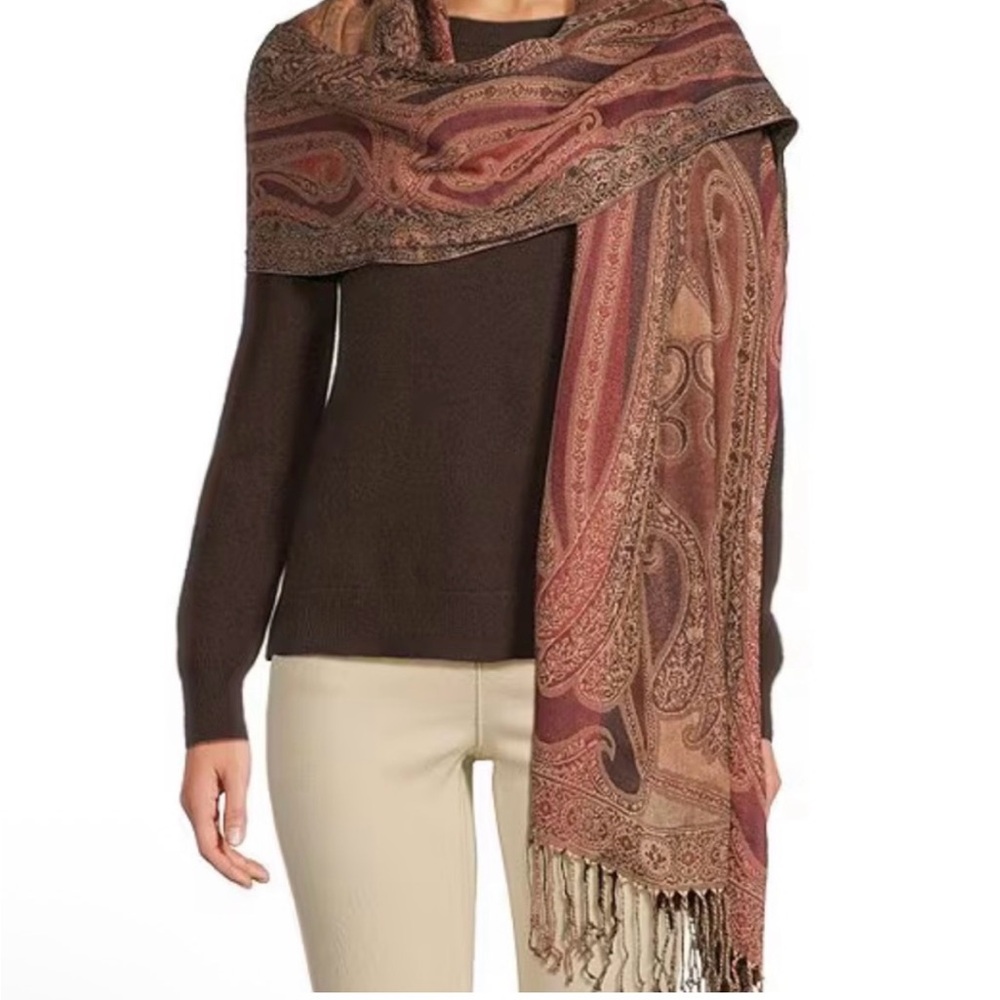 Vince Camuto All Over Paisley Scarf Wrap